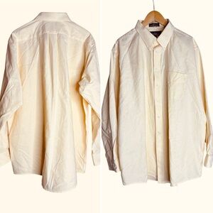 Button-Up Shirt Size 18 Bill Blass Signature pale yellow